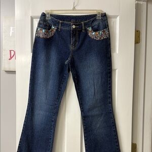 Embellished Blue Jeans